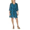Mossimo® Black Plus Paisley Print Boho Dress - Blue