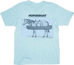 The Office Horse Boat Horseboat Light Blue T-Shirt Tee