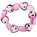 Jewelry : Alternating Pink And Black Spotted Murano Glass Bracelet