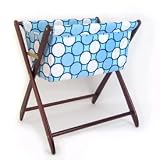 Dito Dot Cariboo Folding Bassinet - Bassinet Color: Mohagony, Bedding Color: Yellow