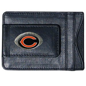 NFL Chicago Bears Leather Money Clip Cardholder