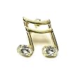 Music of Life Mini Fashion Pin with Genuine Austrian Crystal