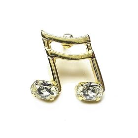 Music of Life Mini Fashion Pin with Genuine Austrian Crystal