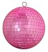Bubblegum Pink Mirrored Glass Disco Ball Christmas Ornament 8