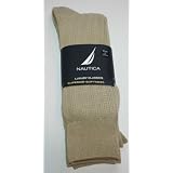 Nautica Men's Dress Socks 3 Pair Shoe Size: 8-12 Khaki-Ribbed