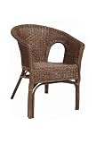 Willow  Weaving  Rattan  Chair  Brown