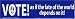 Vote! As If the Fate of the World Depends on It! Magnetic Bumper Sticker