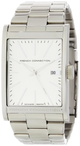French Connection Mens FC1051SSM Classic Stainless Steel Bracelet Square Case Watch