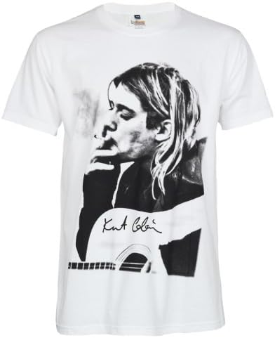 Kurt Cobain T-Shirt Size Medium Singer Nirvana New White Vintage Music Tee