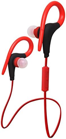 FrontSun 4.1 Stereo Bin-aural Bluetooth Hanging Headset Sport Wireless Bluetooth Headset for iPhone 6 6Plus (Red)