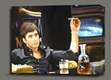 SCARFACE AL PACINO ORIGINAL CANVAS ARTWORK W GALLERY WRAP STYLE FRMAING READY TO HANG