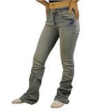 Womens Baby Phat light wash jeans. Very high quality denim featuring a flattering boot cut that widens out on the button. Sight distress effects with stitch design on back patch pocket. Great casual urban designer jeans presented by KLS Kimora Lee Simmons.