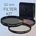 Sakar Filter for Nikon D40,D60 52mm High Resolution 3-piece Filter Set
