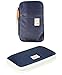 JAVOedge Blue Large Zippered Passport/Travel Document Organizer Wallet with Wristlet and Bonus Drawstring Storage Bag