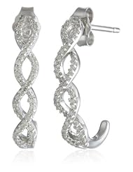 Sterling Silver Diamond Infinity Earrings (1/4 cttw, I-J Color, I2-I3 Clarity)