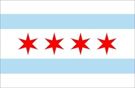 Chicago City Flag 3ft x 5ft Nylon - Outdoor
