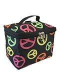 Cute! Cosmetic Makeup Bag Case Multi Color Peace Signs Small
