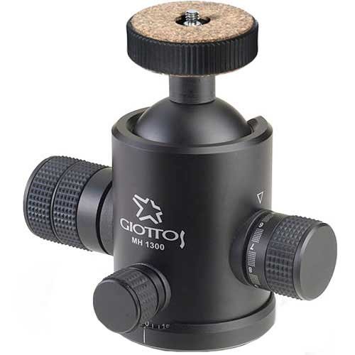 Giottos MH-1300 Pro Series II Extra Large Socket & Ball Head with 1/4 x 20 Camera Mount - Max Load: 20Kg (44 lbs)