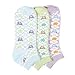 Mamia Lot of 6 Pairs Toddler To Young Girls Ped Assorted Kids Socks