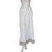 White Long Skirt Cotton Dress Clothing Size 14