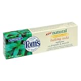 Toms of Maine Natural Antiplaque Baking Soda Toothpaste, Peppermint, 6-Ounce Tubes (Pack of 6)