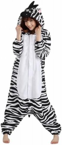 Ferrand Kigurumi Pajamas Unisex Adult Cosplay Costume Animal Pyjamas Zebra White M