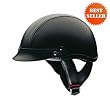 HCI-100 Leather Motorcycle / Scooter Half Helmet (Small)