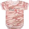 67055 INFANT BABY PINK CAMO ''THANK MY DAD'' ONE PIECE BODYSUIT