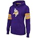 NFL Minnesota Vikings Gameday Heroes Long Sleeve Pullover Slub Fleece Hoodie, Regal Purple/Yell Gold/White, Medium