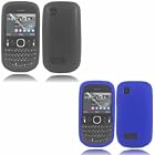 Silicone Case Cover Skin 2 Pack For Nokia Asha 200 201 / Black And Blue
