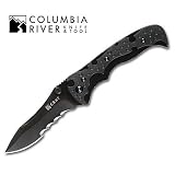 Columbia River Knife and Tool 1093K Mini My Tighe Assisted Opening Folding Knife with 3-inch Black Serrated Blade