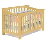 Natural Maple Atlantic Furniture Columbia 4-in-1 Convertible Wood Baby Crib ....