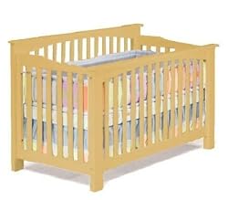 Natural Maple Atlantic Furniture Columbia 4-in-1 Convertible Wood Baby Crib
