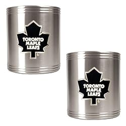 Toronto Maple Leafs NHL 2pc Stainless Steel Can Holder Set- Primary Logo by Great American Products