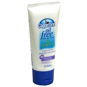 Coppertone Oil Free Sunblock Lotion for Faces, SPF 30 - 3 fl oz