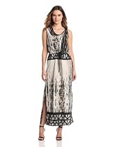 Hot Sale Kenneth Cole Women's Orital Maxi Dress, Black Neutral, 8