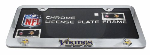 Fremont Die Minnesota Vikings Steel License Plate Frame