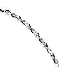 Sterling Silver Black & White Diamond Bracelet