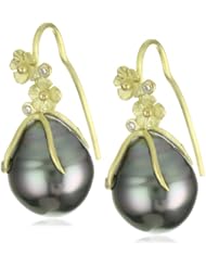Vibes "Fairytale" 18 Karat Gold Tahiti Pearl Diamond Earrings