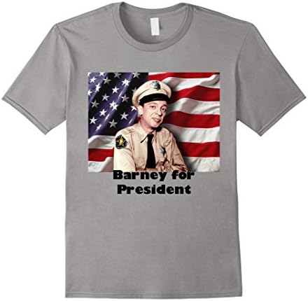Men's Barney For President  Tee Shirt Medium Slate