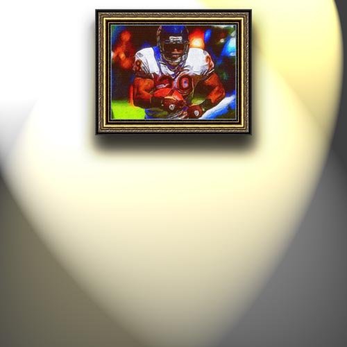 Completely Handpainted American Football Sport Painting, Custom Order FL6818, Oil on Canvas, with Option to Paint Jerry, Brett & Co. from Any Other Favorite Photograph or Picture, Unframed, Size 25'' x 33