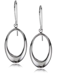 ELLE Jewelry Oval Dangle Wire Sterling Silver Earrings