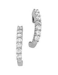Pair of 14K White Gold Diamond Earrings - 1.00 Ct. -- LIFETIME WARRANTY
