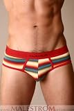 Clever Tri-Color Striped Brief - Multi