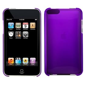 GTMax Transparent Purple Durable Flex Crystal Shield Back Cover Case ( Thin - 0.6mm ) For Apple iPod Touch 3G 2G 2nd 3rd Generation