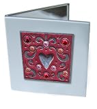 Rose Gem Heart Double Mirror Compact