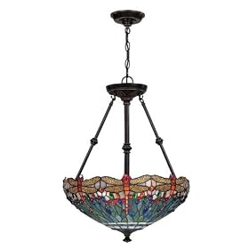 Ceiling Lamp - Dark Bronze/tiffany Shade, Type A 60wx3