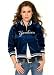 Touch by Alyssa Milano New York Yankees Ladies Navy Blue Classic Satin Full Zip Cropped Jacket