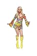 Retro Groove Sexy Adult Halloween Costume 60S 70S Go Go Dancer Disco Dress Bohemian Hippie Outfit Leg Avenue