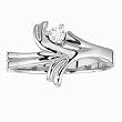 18K White Gold Diamond Ring - 0.10 Ct.